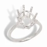 Oval 8 Prong Pre-notched Ring Mounting