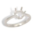Heart Shape Solitaire Pre-notched Ring Mounting