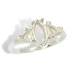 Marquise Trillion Accented Pre-notched Ring Mounting