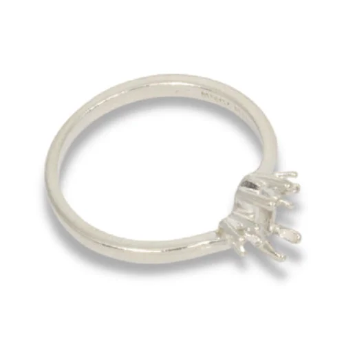 Marquise Accented Offset Band Pre-notched Ring Mounting