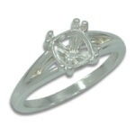 Square Cushion Split Cathedral Pre-notched Ring Mounting