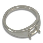 Elongated Cushion Solitaire Dome Pre-notched Ring Mounting