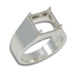 Men's Smooth Octo Square 10mm Pre-notched Ring Mounting