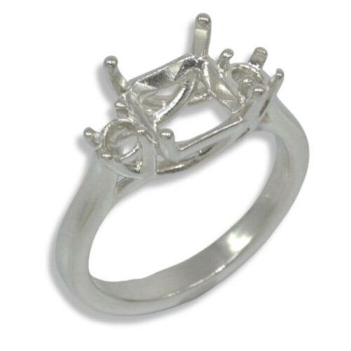 Octo Square Accented Trellis Pre-notched Ring Mounting