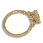 Cushion Cut Accented Twist Milgrain Pre-notched Ring Mounting - Lab Diamond