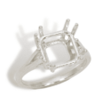 Princess Square 8 Prong Basket Style Pre-notched Ring Mounting