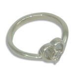 Lab Created 3mm Round Heart Design Ring