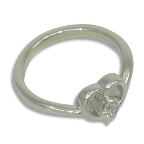 Lab Created 3mm Round Heart Design Ring