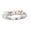 Pearl 4mm Accented Ring Mounting