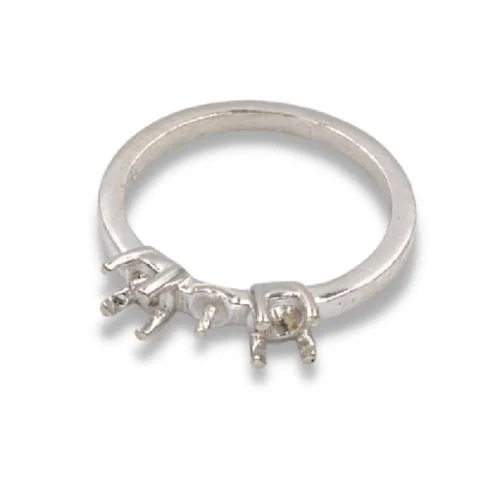 Pearl 4mm Accented Ring Mounting