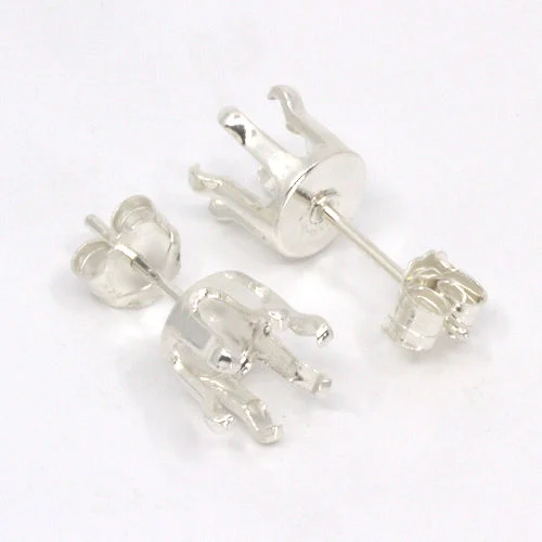 Snap-tite 6-Prong Round Earring Settings