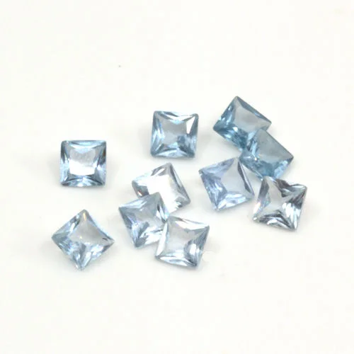 Lab Created Blue Spinel #106 4mm Princess Cuts Clearance