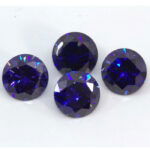 Tanzanite Cubic Zirconia 10mm Round 4 Pack Clearance