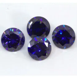 Tanzanite Cubic Zirconia 10mm Round 4 Pack Clearance