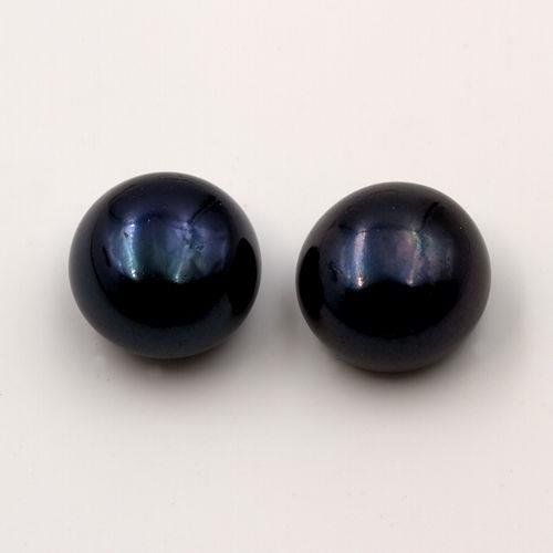 Black Cultured Fresh Water Button Pearl