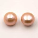 Half Drilled Mauve Button Pearls