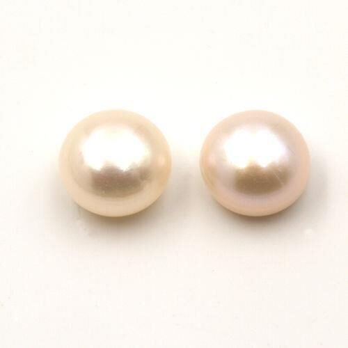 White Fresh Water Button Pearls