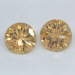Champagne Cubic Zirconia 12mm Rounds Clearance 2 Pack