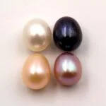 Half-Drilled Cultured Fresh Water Pearls 8-9mm Drops