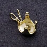 Gold Oval Snap-tite Pendant