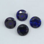 Lab Blue Sapphire 7mm Rounds 4 Pack Clearance