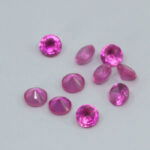 Lab Bright Pink Sapphire 3mm Rounds 10 Pack Clearance