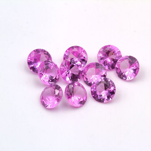 Lab Created Pink Sapphire 5mm Rounds - Clearance