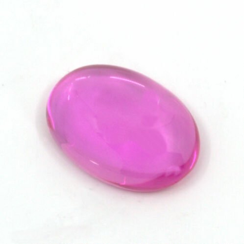 Lab Created Pink Sapphire Oval Cabochon