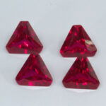 Lab Created Ruby 8mm Trilliant 4 Pack Clearance