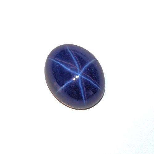 Lab Created Blue Star Sapphire Oval Cabochon