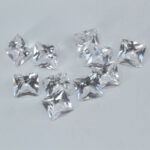 White Lab Sapphire 6mm Princess Cut