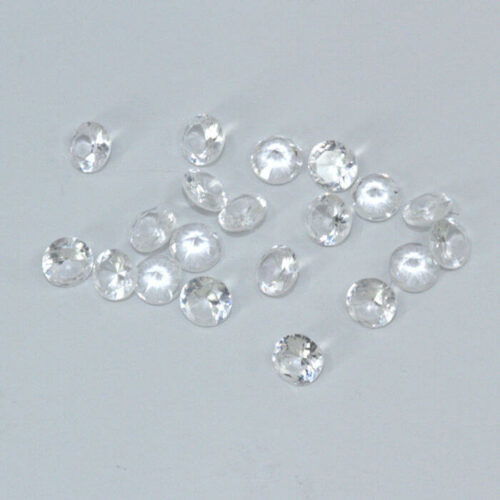 White Lab Sapphire 3mm Rounds 20 Pack