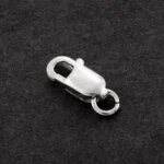 10mm Sterling Silver with Rhodium Plated Lobster Claw