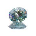 Synthetic Blue Moissanite 10x8mm Ovals