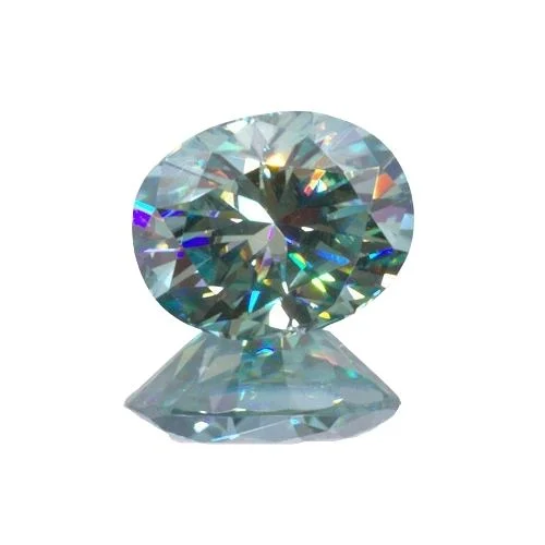Synthetic Blue Moissanite 10x8mm Ovals