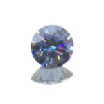 Synthetic Dark Blue Moissanite Round Diamond Cut Gemstones