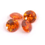 Orange Cubic Zirconia 8mm Rounds Clearance