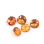 Lab Created Padparadscha Sapphire 4mm Round Clearance