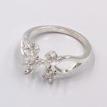 Pearl Split Shank Accented Ring Mounting