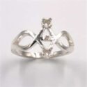 Pearl Accented Split Shank Ring Mounting