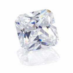 White Cubic Zirconia, Octagon Princess Cut