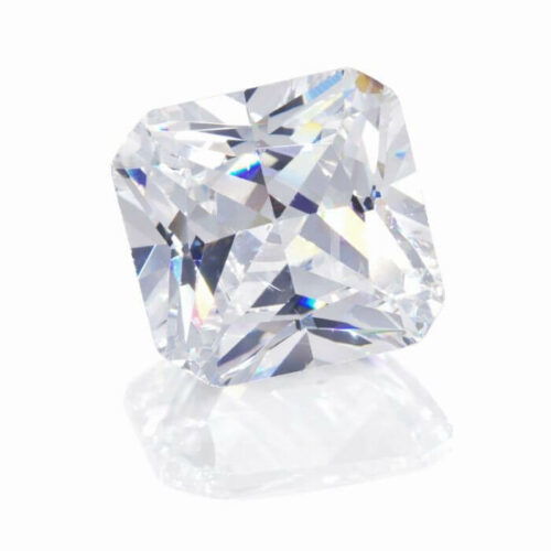 White Cubic Zirconia, Octagon Princess Cut