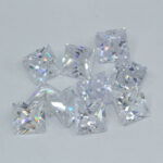 White Cubic Zirconia 6mm Princess Cut 10 Pack Clearance