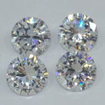 White Cubic Zirconia 10mm Round 4 Pack Clearance