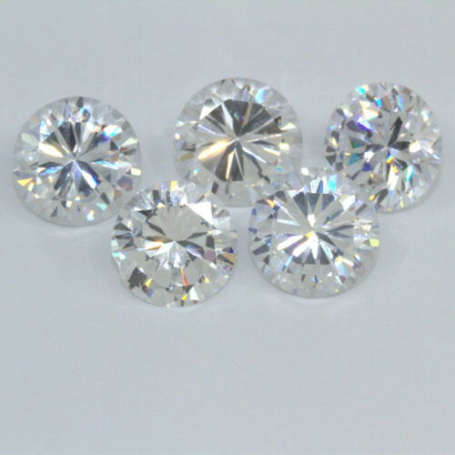 White Cubic Zirconia 8mm Rounds Clearance 5 Pack